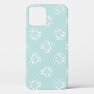 Abstract seamless pattern of Powder Blue color bac iPhone 12 Case