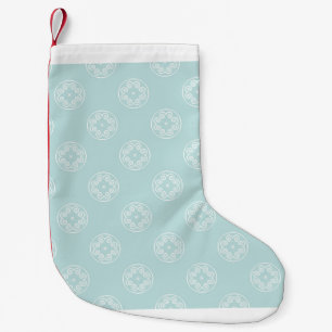 Abstract seamless pattern of Powder Blue color bac Small Christmas Stocking