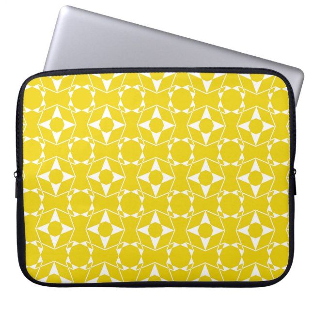 Abstract seamless pattern of Ripe Lemon yellow col Laptop Sleeve (Front)
