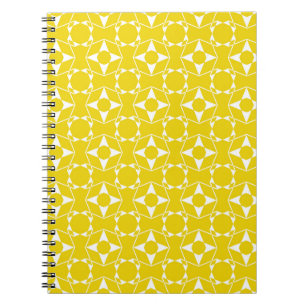 Abstract seamless pattern of Ripe Lemon yellow col Notebook