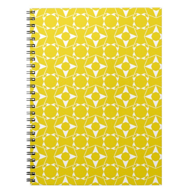 Abstract seamless pattern of Ripe Lemon yellow col Notebook (Front)