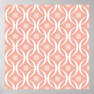 Abstract seamless pattern of Wax flower pink color Poster
