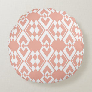 Abstract seamless pattern of Wax flower pink colou Round Pillow