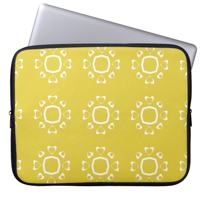 Abstract seamless pattern of yellow colour backgro laptop sleeve (Front)