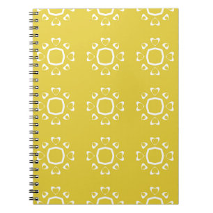 Abstract seamless pattern of yellow colour backgro notebook