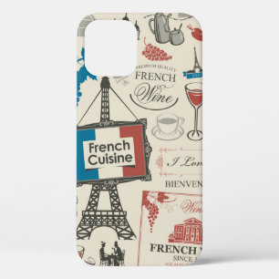 Abstract seamless pattern on the theme of France a iPhone 12 Case