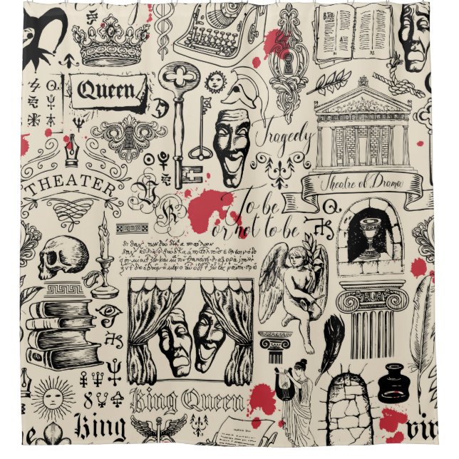 Abstract seamless pattern on the theme of theater  (Front)