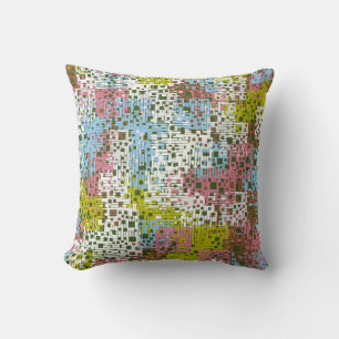 Abstract seamless pattern. Paints of the spring la Throw Pillow