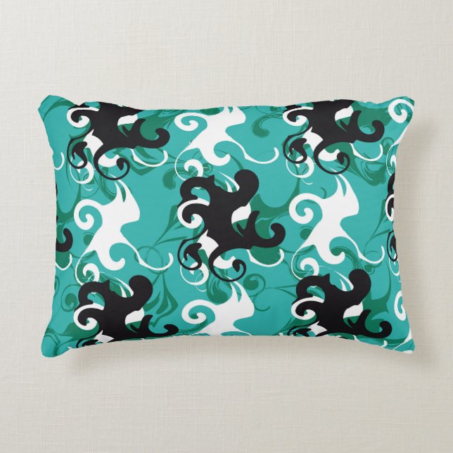 Abstract seamless pattern qualitative vintage illu accent pillow (Front)