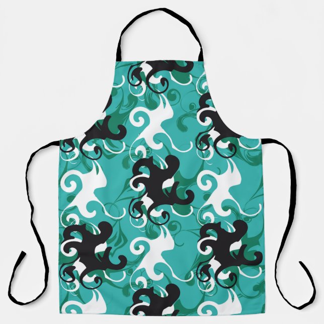 Abstract seamless pattern qualitative vintage illu apron (Front)