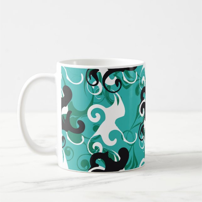Abstract seamless pattern qualitative vintage illu coffee mug (Left)