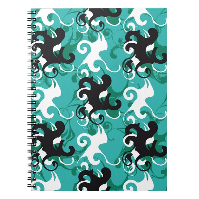 Abstract seamless pattern qualitative vintage illu notebook (Front)