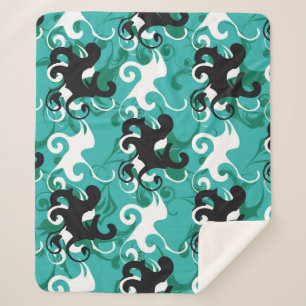 Abstract seamless pattern qualitative vintage illu sherpa blanket