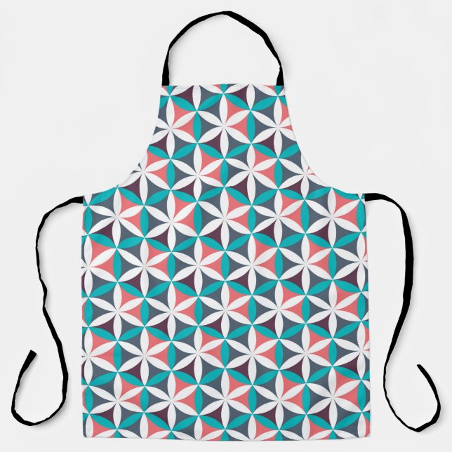 Abstract seamless pattern. Sacred flowers. Stylize Apron (Front)