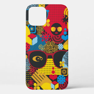 Abstract seamless pattern with black woman. digita iPhone 12 case