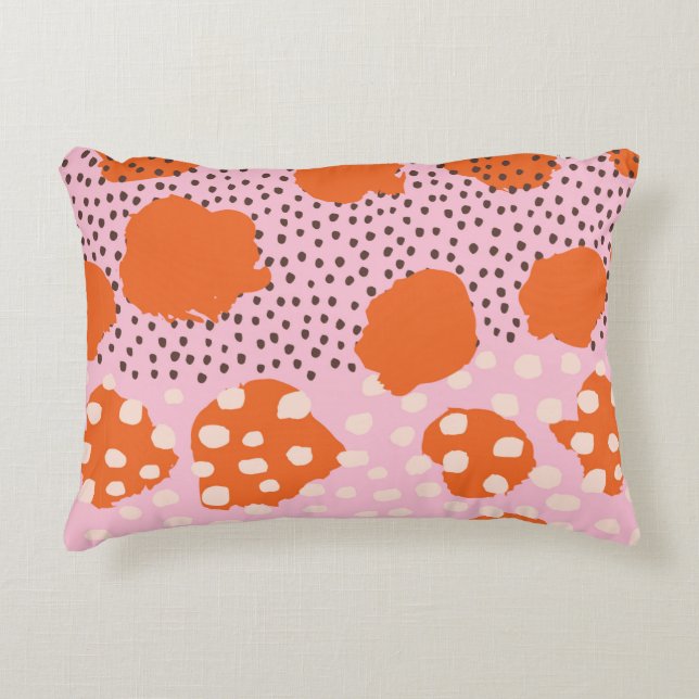 Abstract seamless pattern with Brush Strokes. Beau Accent Pillow (Front)
