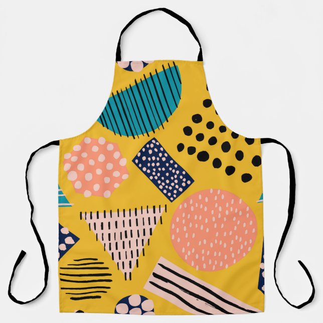 Abstract seamless pattern with different shapes an apron (Front)