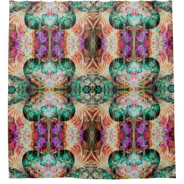 Abstract seamless pattern with flowers and decorat (Front)