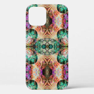 Abstract seamless pattern with flowers and decorat iPhone 12 case