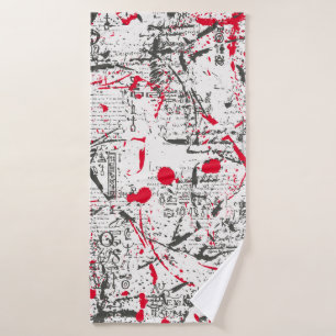 Abstract seamless pattern with fragments of unread bath towel