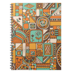 Abstract seamless pattern with geometric elements. notebook