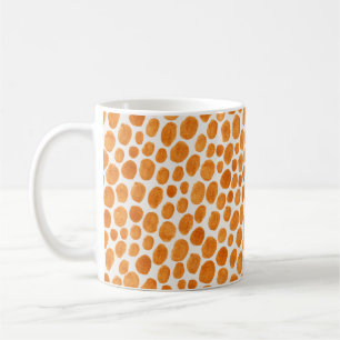 Abstract seamless pattern with golden polka dots coffee mug