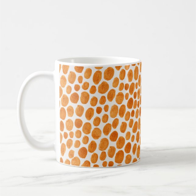 Abstract seamless pattern with golden polka dots coffee mug (Left)
