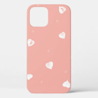 Abstract seamless pattern with hand drawing hearts
