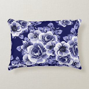 Abstract seamless pattern with plants, herbs and f accent pillow