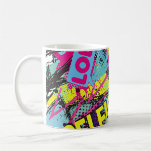 Abstract seamless pattern with Pop art comicspeech Coffee Mug