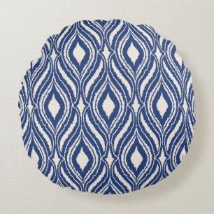 Abstract seamless pattern with Scribble effect. Mo Round Pillow