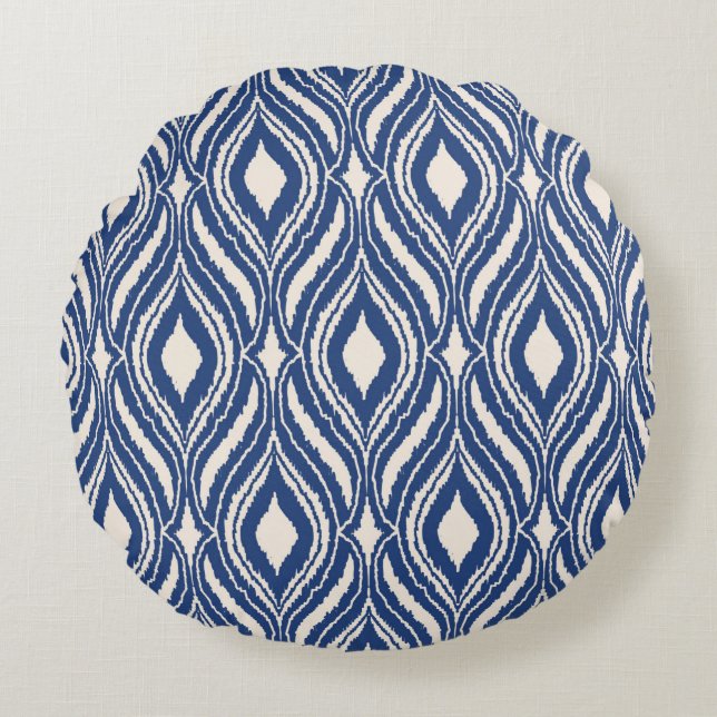 Abstract seamless pattern with Scribble effect. Mo Round Pillow (Front)