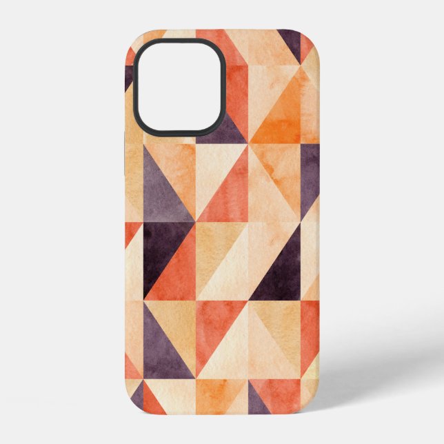 Abstract seamless pattern with triangular mosaic e iPhone case (Back)