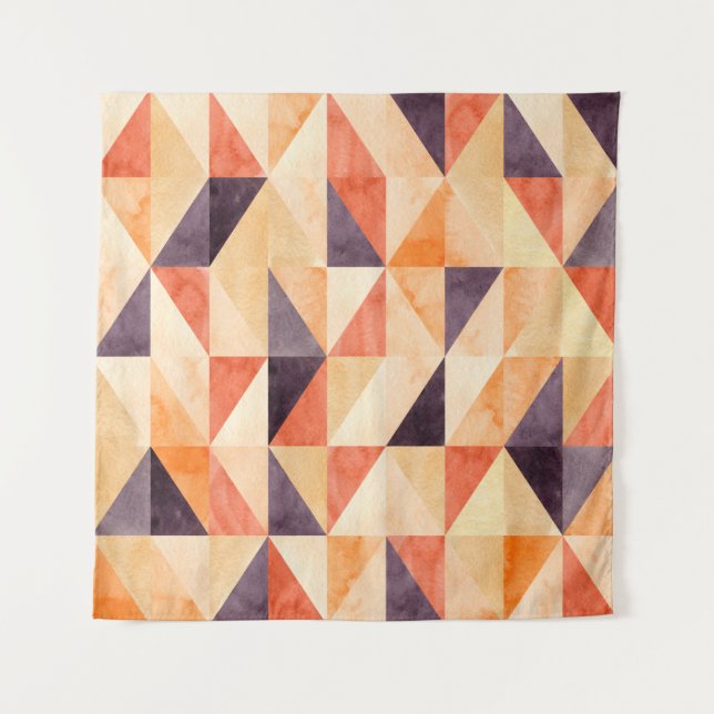 Abstract seamless pattern with triangular mosaic e tapestry (Front)
