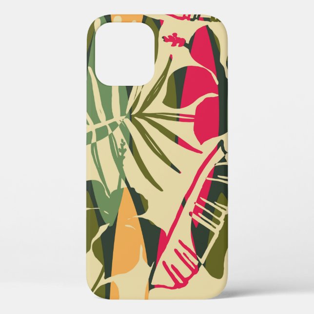 Abstract seamless pattern with tropical leaves. Ha Case-Mate iPhone Case (Back)