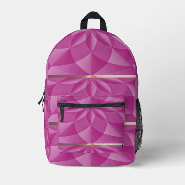 Abstract seamless  printed backpack (Front)