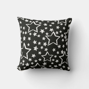 abstract seamless stars pattern. Grunge urban back Throw Pillow