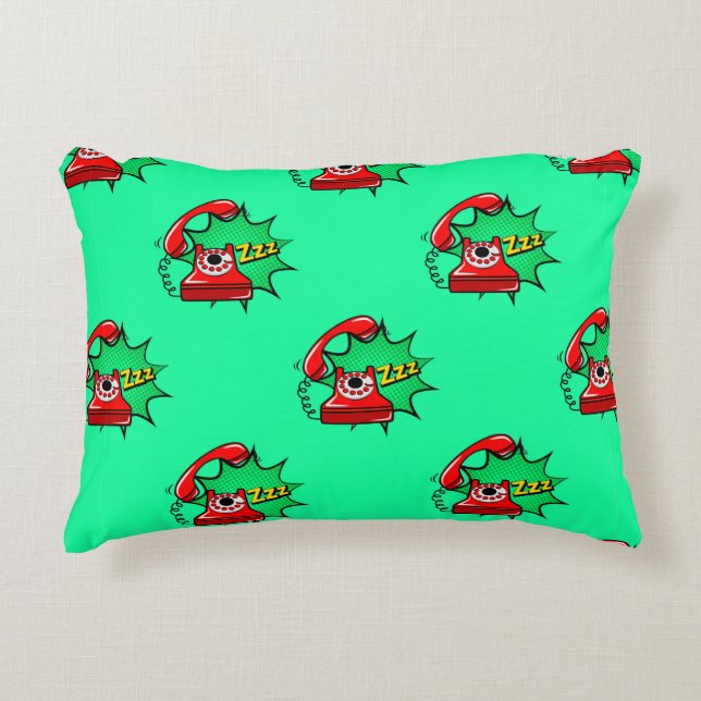 Abstract seamless telephone pattern. Creative tele Accent Pillow (Front)