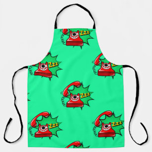Abstract seamless telephone pattern. Creative tele Apron