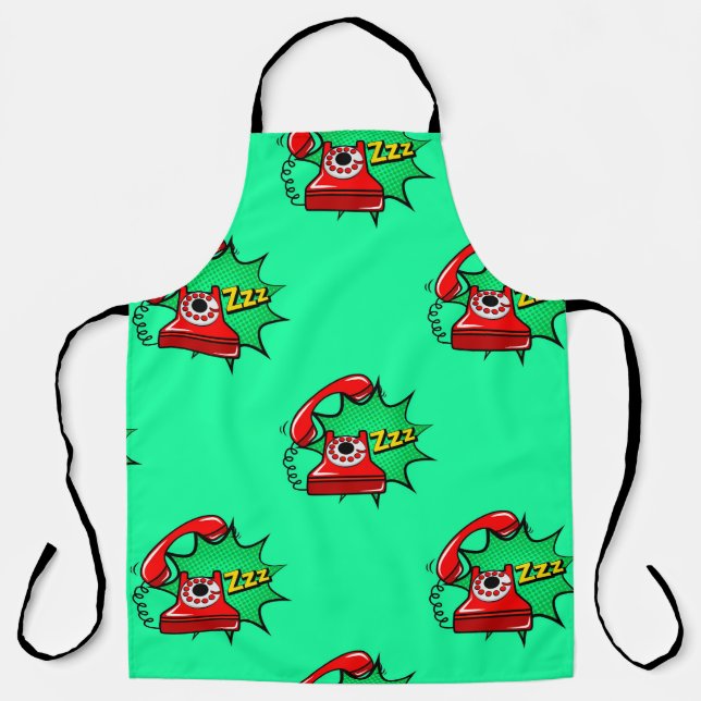 Abstract seamless telephone pattern. Creative tele Apron (Front)