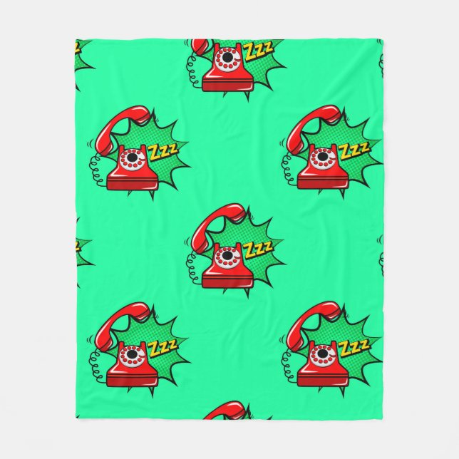 Abstract seamless telephone pattern. Creative tele Fleece Blanket (Front)