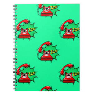 Abstract seamless telephone pattern. Creative tele Notebook