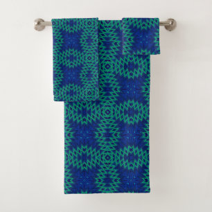 Abstract seamless tribal retro african ethno tradi bath towel set