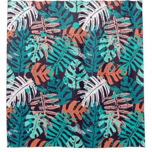 Abstract seamless tropical leaves pattern. Creativ