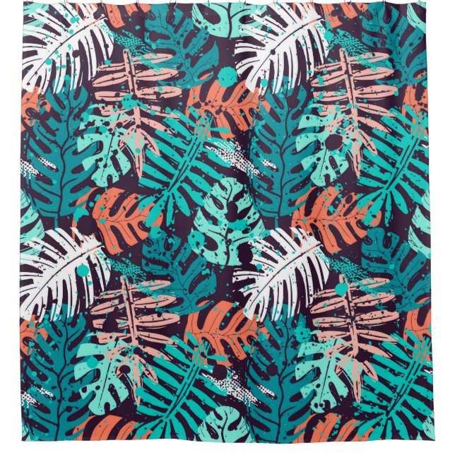 Abstract seamless tropical leaves pattern. Creativ (Front)