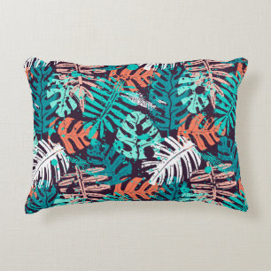 Abstract seamless tropical leaves pattern. Creativ Accent Pillow