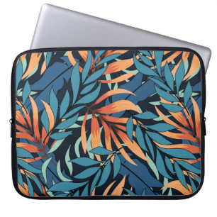 Abstract seamless tropical pattern with pastel pla laptop sleeve
