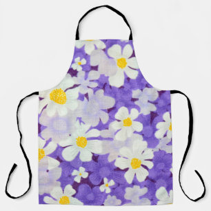 Abstract seamless vintage flower pattern apron