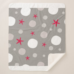 Abstract seamless vintage pattern on grey backgrou sherpa blanket