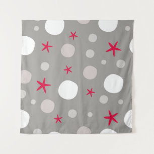 Abstract seamless vintage pattern on grey backgrou tapestry